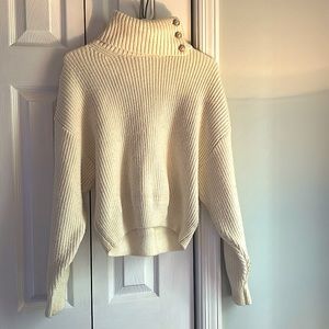 Turtleneck cream sweater